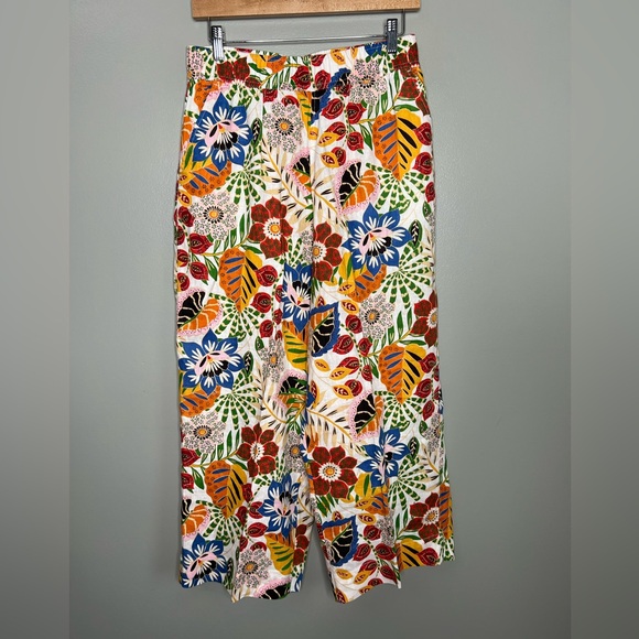 C&C California Pants - C & C California linen pants bright floral pull on ankle relaxed maximalist